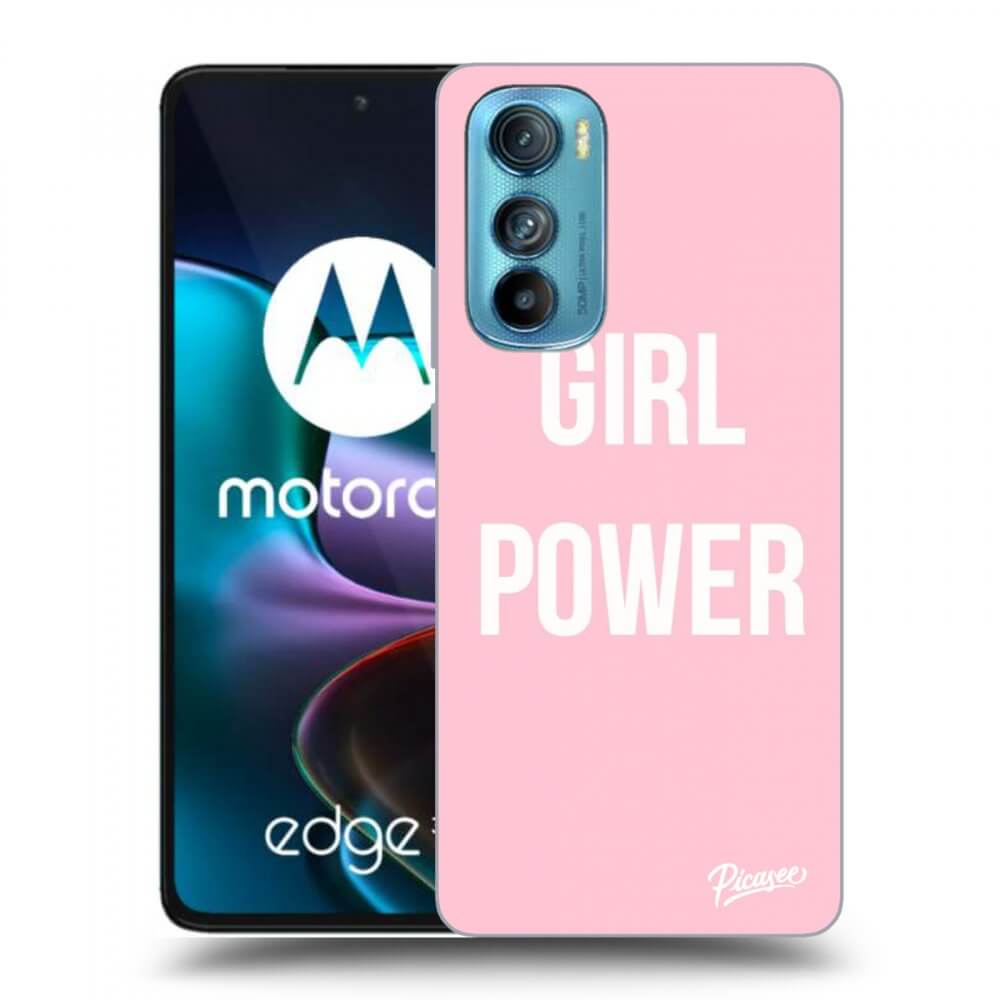 Picasee crna silikonska maskica za Motorola Edge 30 - Girl power