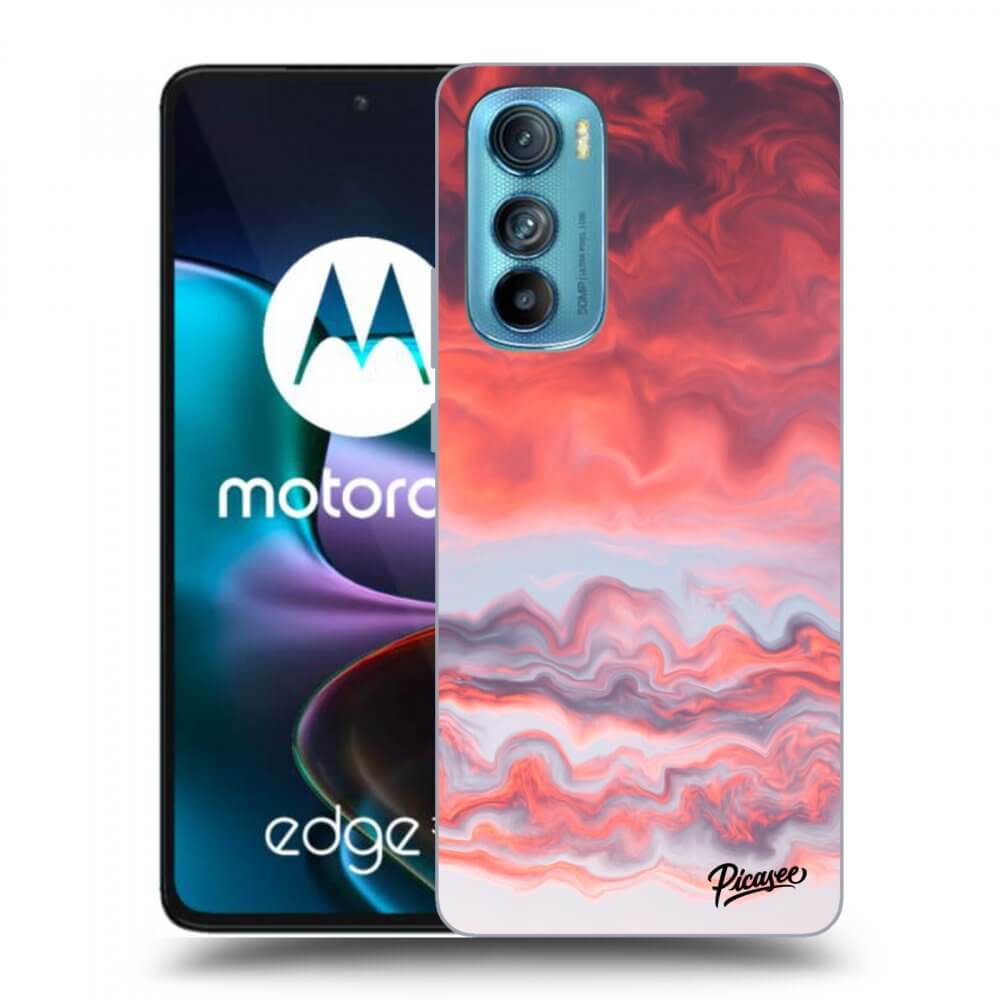 Picasee crna silikonska maskica za Motorola Edge 30 - Sunset