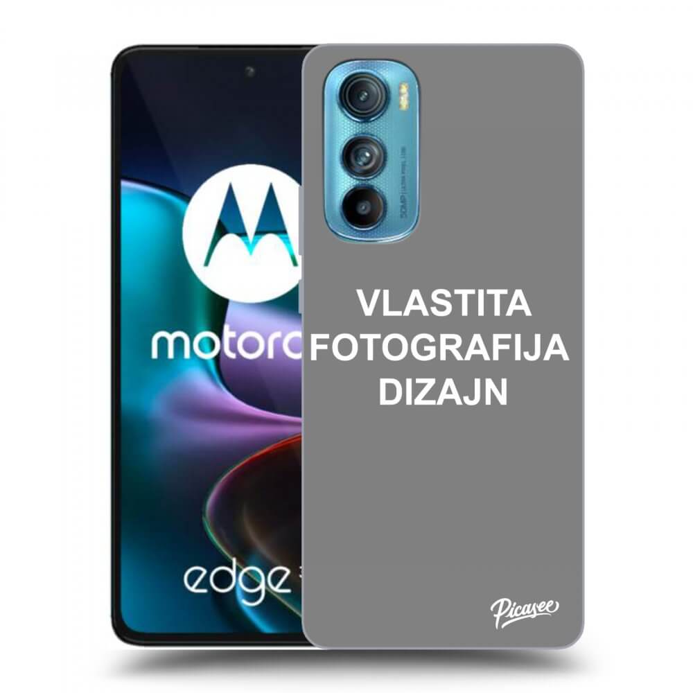 Picasee crna silikonska maskica za Motorola Edge 30 - Vlastiti foto dizajn