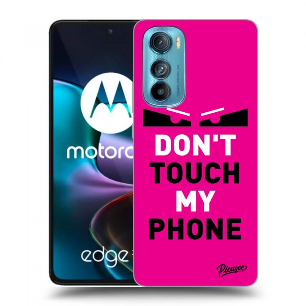 Picasee crna silikonska maskica za Motorola Edge 30 - Shadow Eye - Pink