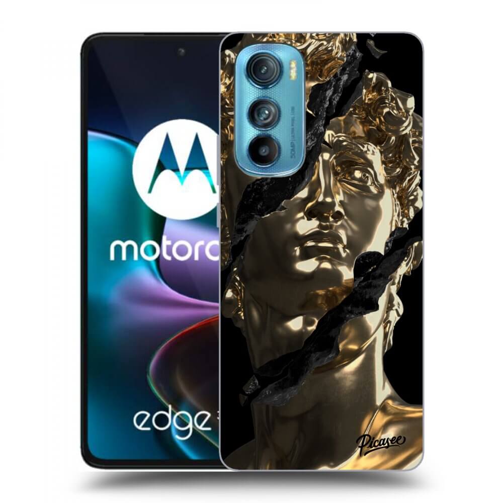 Picasee crna silikonska maskica za Motorola Edge 30 - Golder