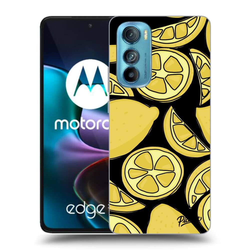 Picasee crna silikonska maskica za Motorola Edge 30 - Lemon