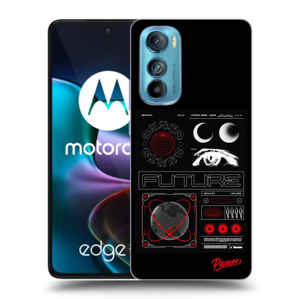 Picasee crna silikonska maskica za Motorola Edge 30 - WAVES