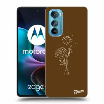 Maskica za Motorola Edge 30 - Brown flowers