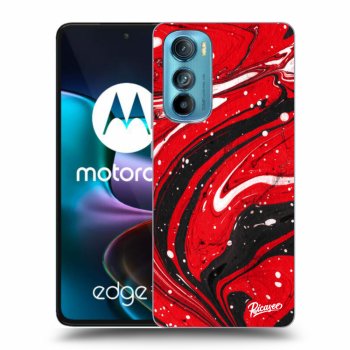 Picasee crna silikonska maskica za Motorola Edge 30 - Red black
