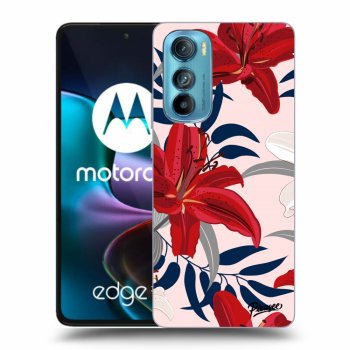 Picasee silikonska prozirna maskica za Motorola Edge 30 - Red Lily