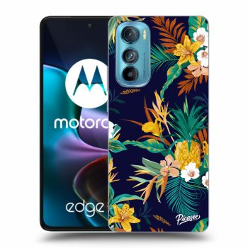Picasee crna silikonska maskica za Motorola Edge 30 - Pineapple Color