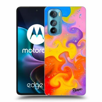 Picasee crna silikonska maskica za Motorola Edge 30 - Bubbles