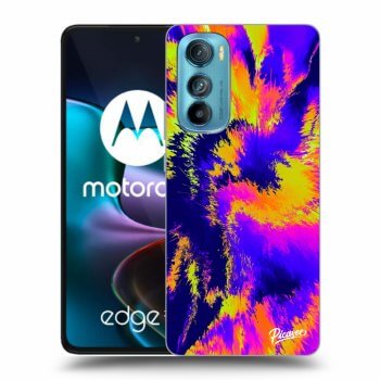 Picasee crna silikonska maskica za Motorola Edge 30 - Burn