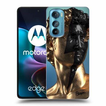 Picasee silikonska prozirna maskica za Motorola Edge 30 - Wildfire - Gold