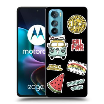 Picasee crna silikonska maskica za Motorola Edge 30 - Summer