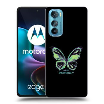 Picasee crna silikonska maskica za Motorola Edge 30 - Diamanty Blue