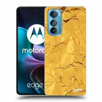 Picasee crna silikonska maskica za Motorola Edge 30 - Gold