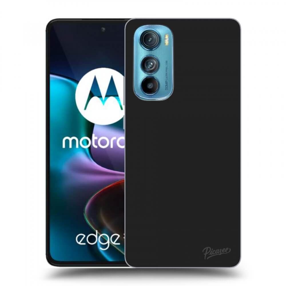 Picasee crna silikonska maskica za Motorola Edge 30 - Clear