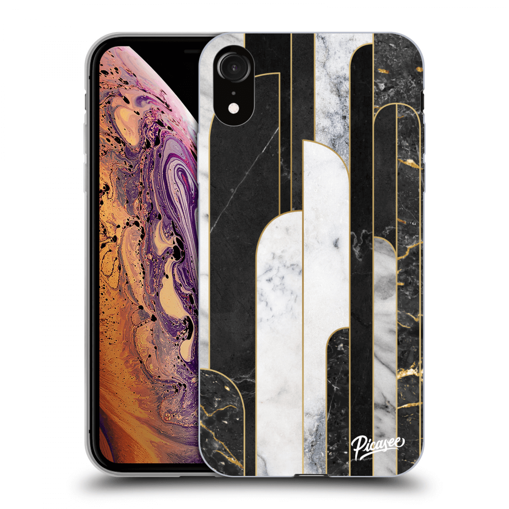 Picasee ULTIMATE CASE za Apple iPhone XR - Black & White tile