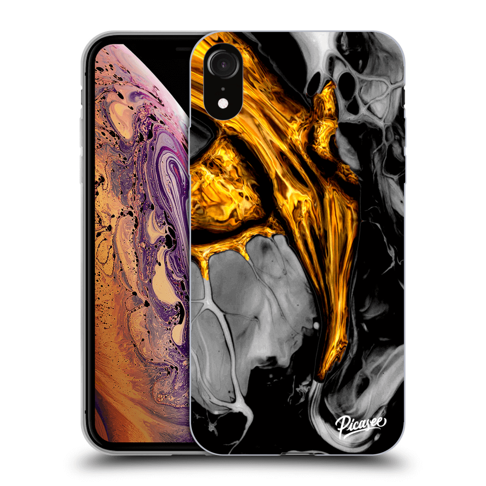 Picasee ULTIMATE CASE za Apple iPhone XR - Black Gold