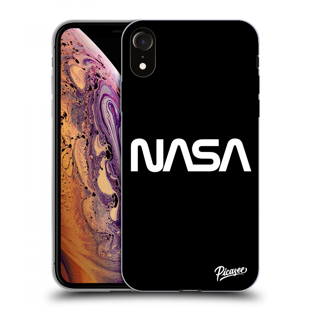 Picasee crna silikonska maskica za Apple iPhone XR - NASA Basic
