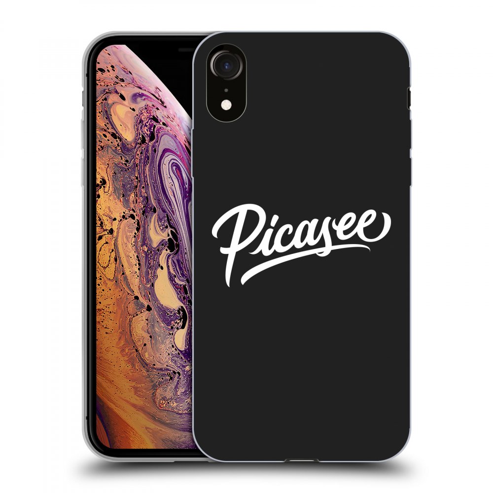 Picasee crna silikonska maskica za Apple iPhone XR - Picasee - White