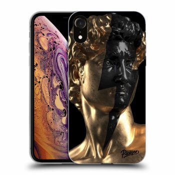 Picasee crna silikonska maskica za Apple iPhone XR - Wildfire - Gold