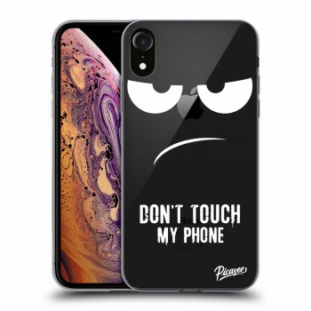 Picasee silikonska prozirna maskica za Apple iPhone XR - Don't Touch My Phone