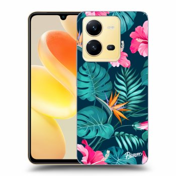 Maskica za Vivo X80 Lite - Pink Monstera