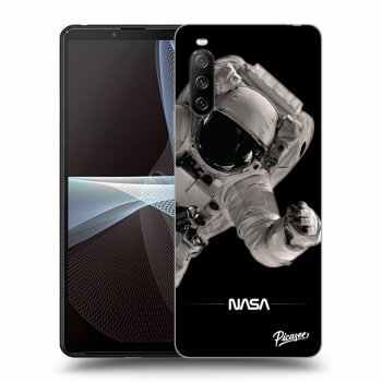 Picasee crna silikonska maskica za Sony Xperia 10 III - Astronaut Big
