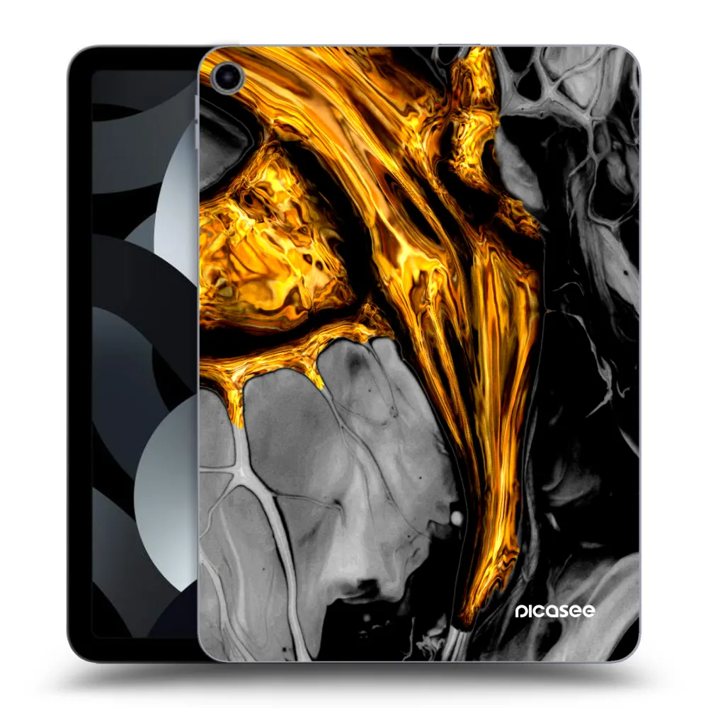 Picasee silikonska prozirna maskica za Apple iPad Pro 11" 2019 (1.gen.) - Black Gold
