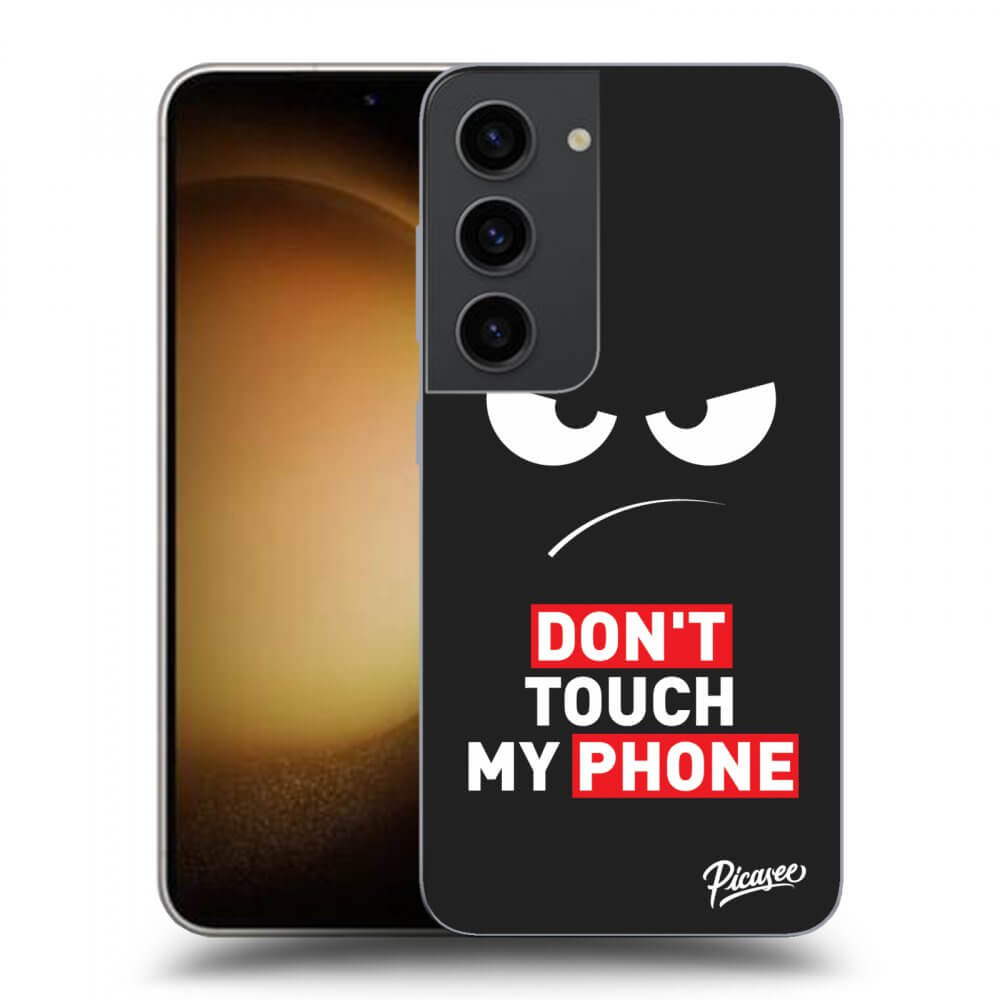 Picasee crna silikonska maskica za Samsung Galaxy S23 5G - Angry Eyes - Transparent