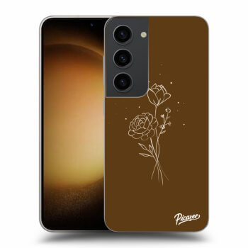 Maskica za Samsung Galaxy S23 5G - Brown flowers