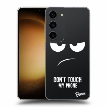 Picasee silikonska prozirna maskica za Samsung Galaxy S23 5G - Don't Touch My Phone