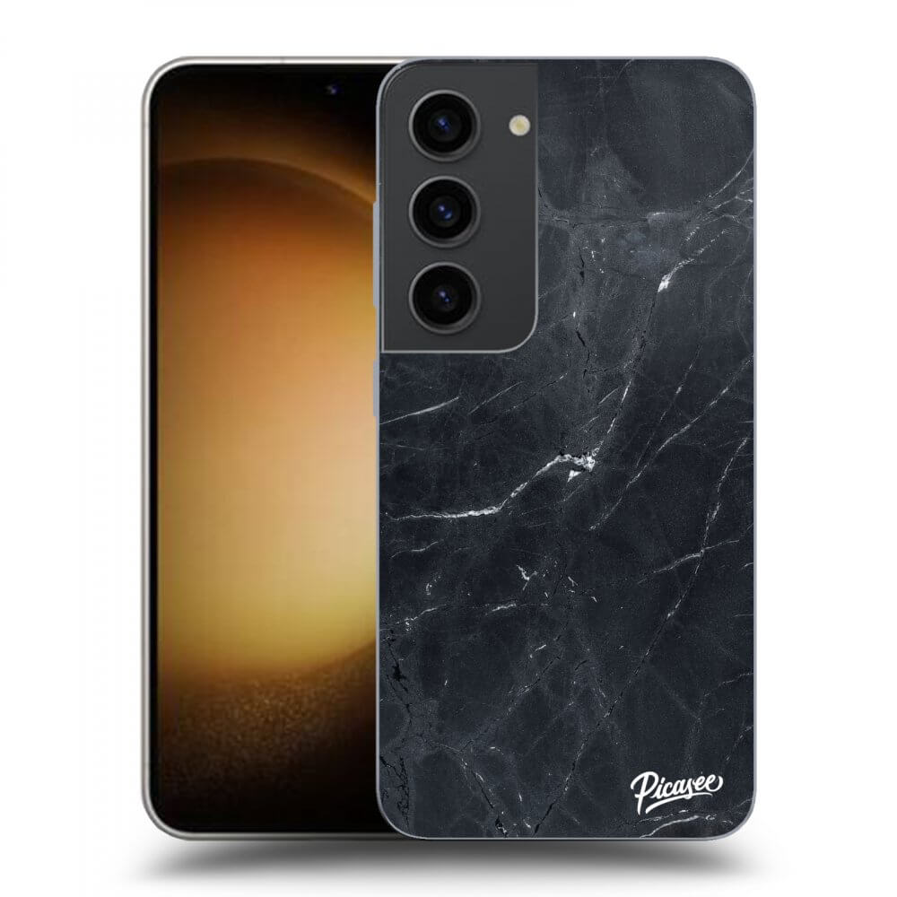Picasee crna silikonska maskica za Samsung Galaxy S23 5G - Black marble