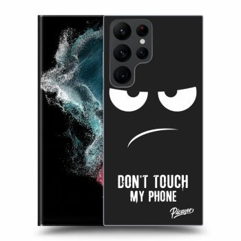 Picasee crna silikonska maskica za Samsung Galaxy S23 Ultra 5G - Don't Touch My Phone