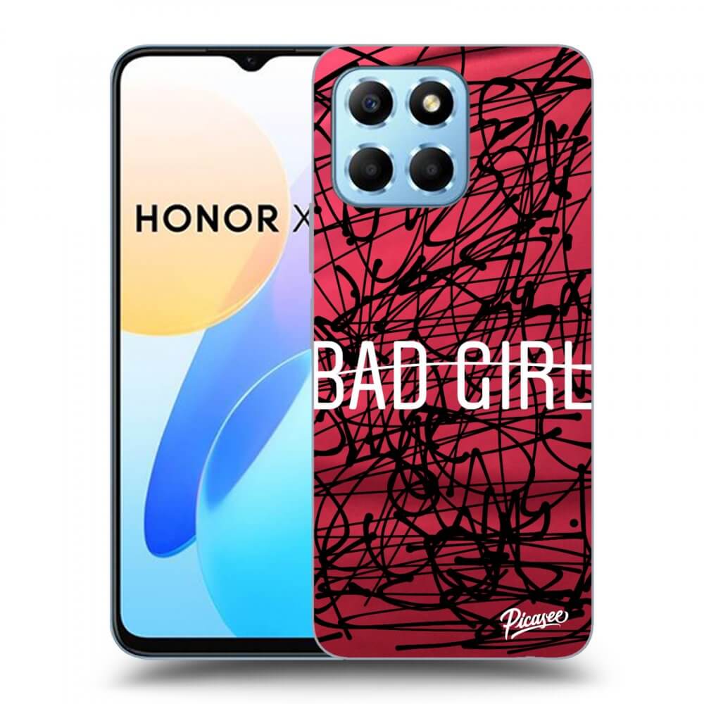 Picasee silikonska prozirna maskica za Honor X8 5G - Bad girl