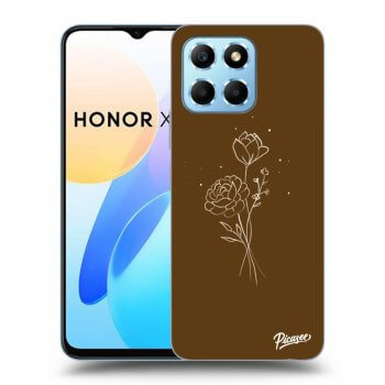 Maskica za Honor X8 5G - Brown flowers