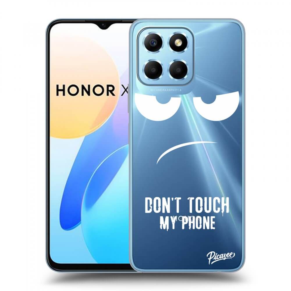 Picasee silikonska prozirna maskica za Honor X8 5G - Don't Touch My Phone