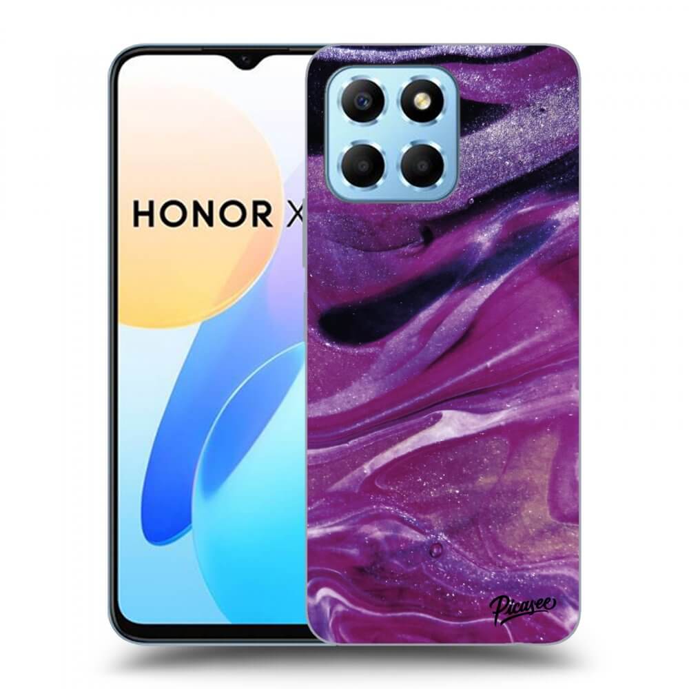 Picasee ULTIMATE CASE za Honor X8 5G - Purple glitter