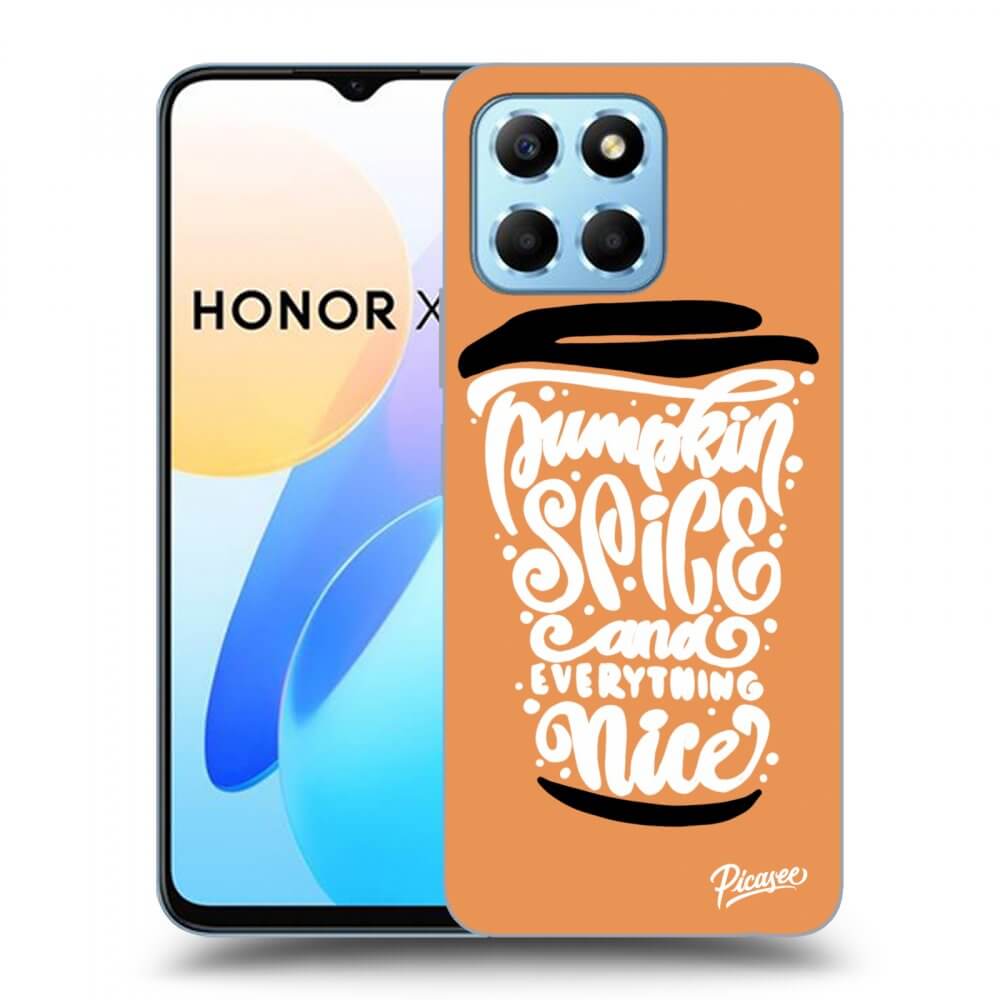 Picasee silikonska prozirna maskica za Honor X6 - Pumpkin coffee