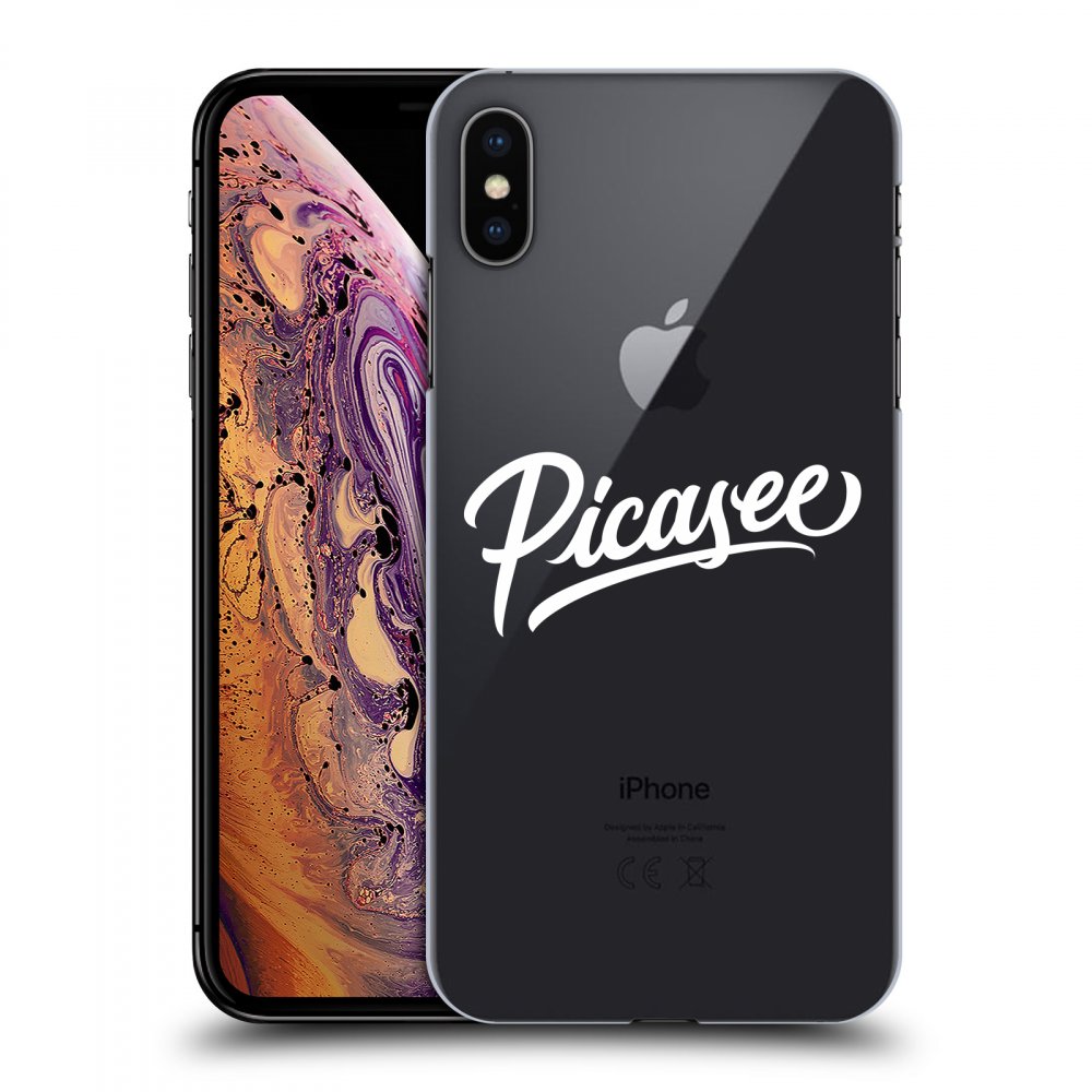 Picasee silikonska prozirna maskica za Apple iPhone XS Max - Picasee - White