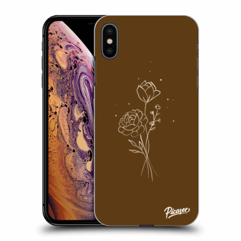 Picasee ULTIMATE CASE za Apple iPhone XS Max - Brown flowers