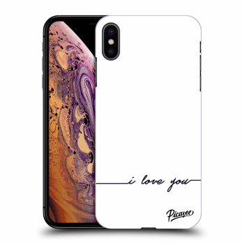 Picasee crna silikonska maskica za Apple iPhone XS Max - I love you