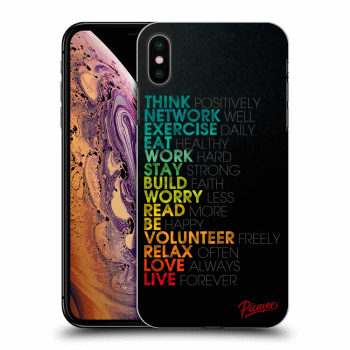 Picasee silikonska prozirna maskica za Apple iPhone XS Max - Motto life