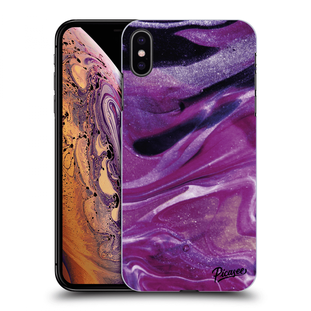 Picasee ULTIMATE CASE za Apple iPhone XS Max - Purple glitter