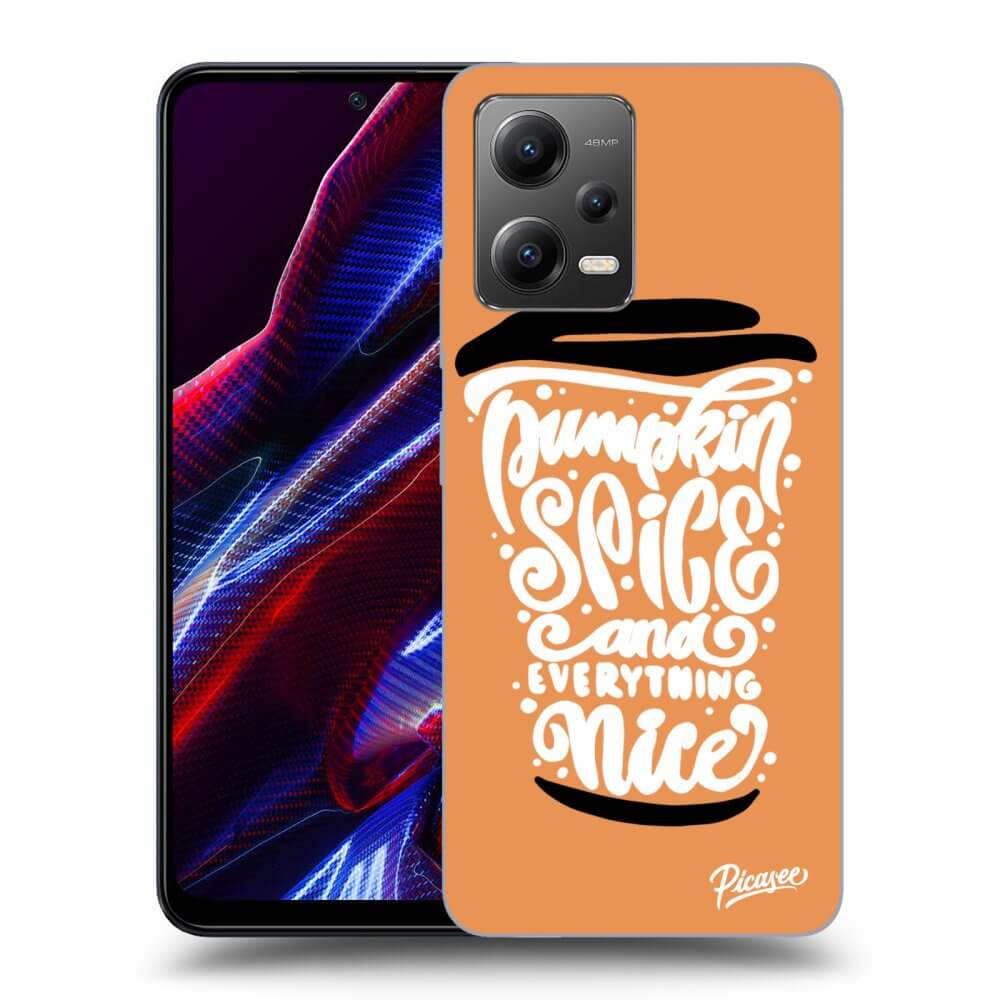 Picasee crna silikonska maskica za Xiaomi Poco X5 - Pumpkin coffee