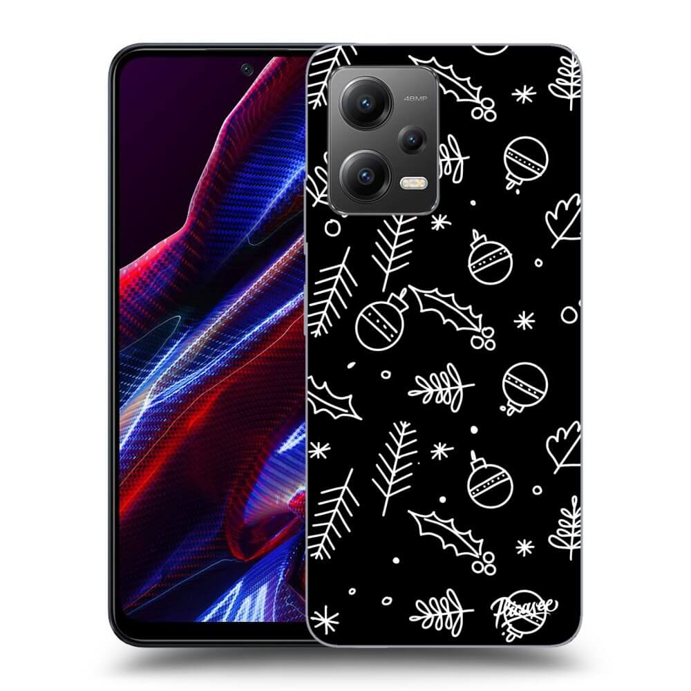 Picasee crna silikonska maskica za Xiaomi Poco X5 - Mistletoe