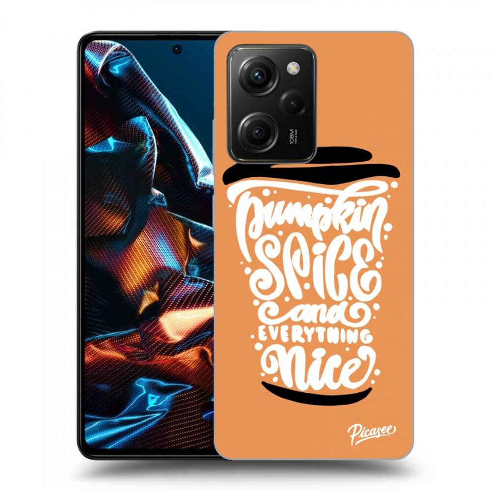 Picasee silikonska prozirna maskica za Xiaomi Poco X5 Pro - Pumpkin coffee