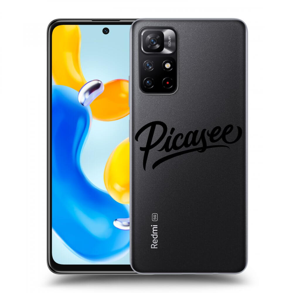 Picasee silikonska prozirna maskica za Xiaomi Redmi Note 11S 5G - Picasee - old logo - black
