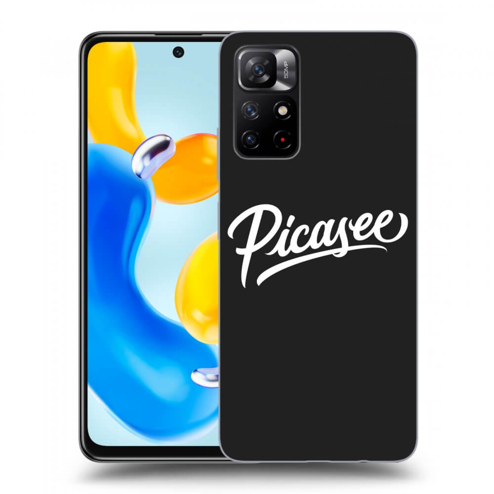 Picasee crna silikonska maskica za Xiaomi Redmi Note 11S 5G - Picasee - old logo - white