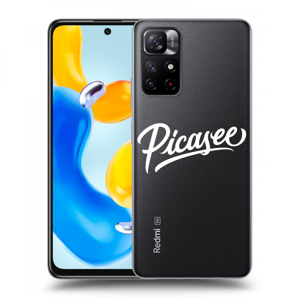 Picasee silikonska prozirna maskica za Xiaomi Redmi Note 11S 5G - Picasee - old logo - white