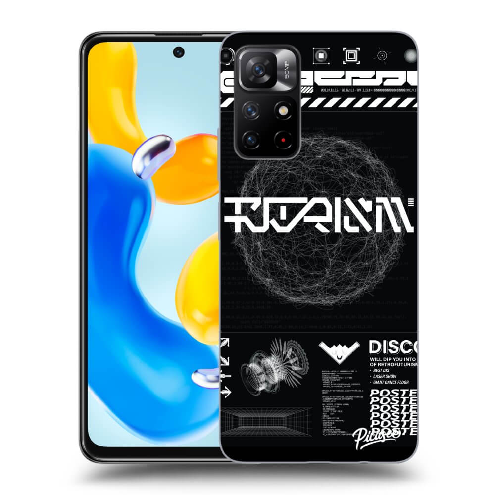Picasee silikonska prozirna maskica za Xiaomi Redmi Note 11S 5G - BLACK DISCO