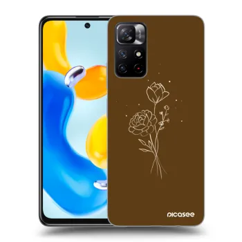 Maskica za Xiaomi Redmi Note 11S 5G - Brown flowers